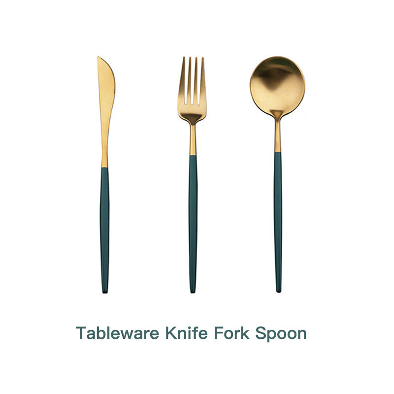 Green Stainless Steel Portuguese Tableware