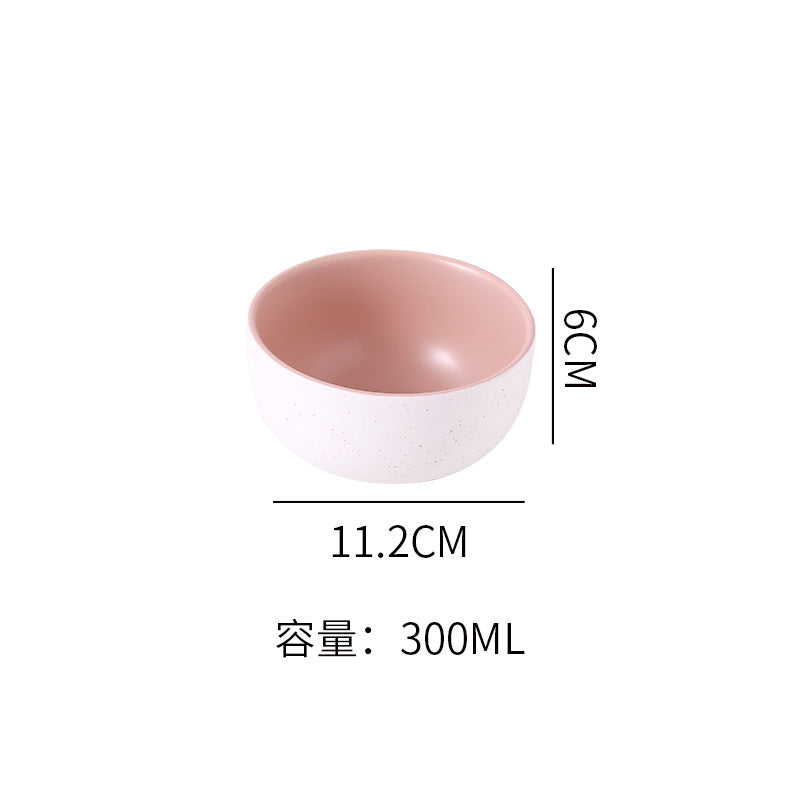 Ceramic Pink and White Tableware