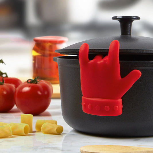 Finger Shaped Multi-Purpose Lid Lifter and Spoon Rest