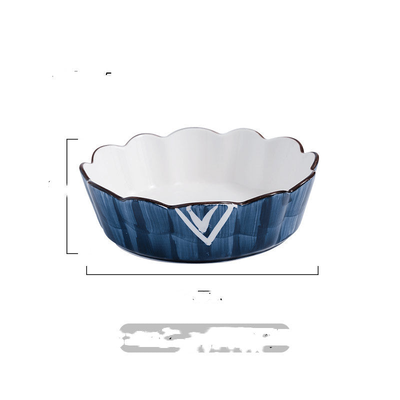 Hand Painted Bowls with Scalloped Edges