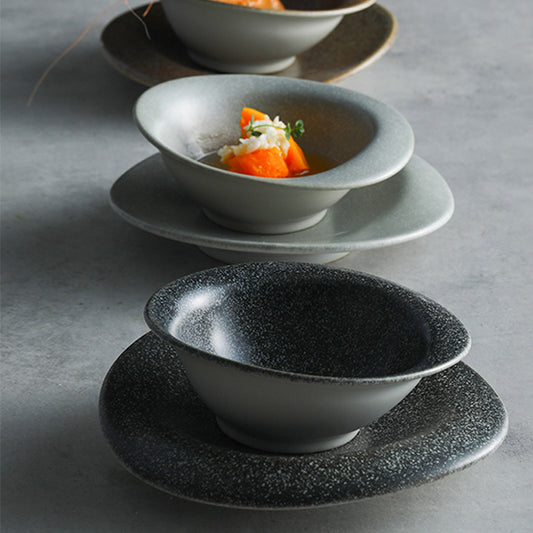 Japanese Style Asymmetrical Deep Bowls