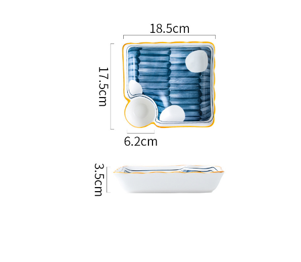 Hand Painted Ceramic Serving Dish