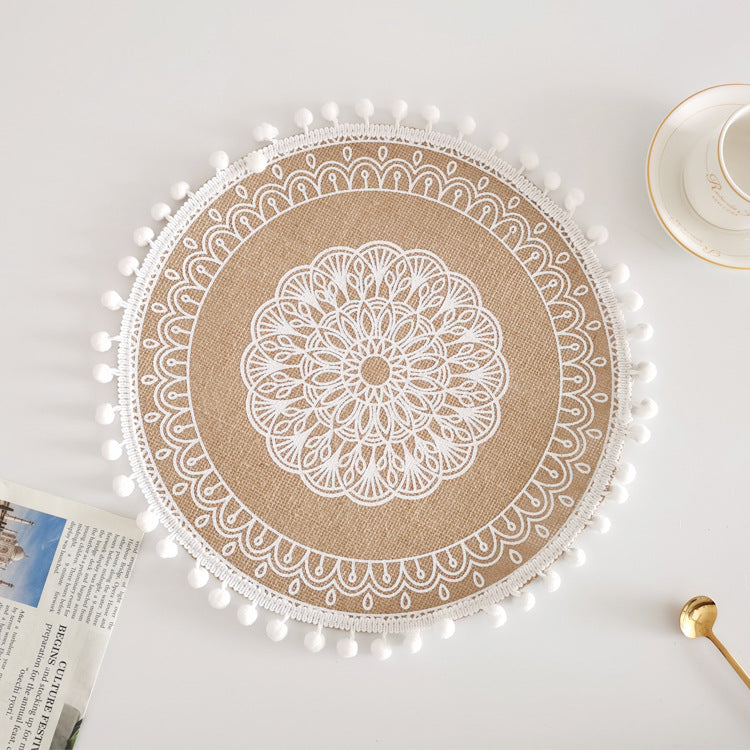 Bohemian Style Fringed Placemat