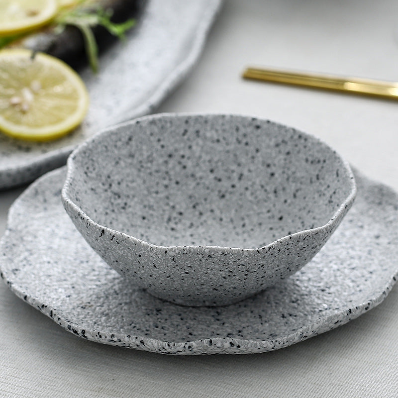 Nordic Granite Pattern Ceramic Tableware