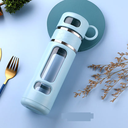 Heat Resistant Glass Bottle with Removable Tea Strainer