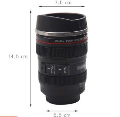 Stainless Steel Camera Lens Cup with Lid