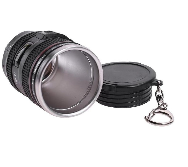 Camera Lens Shot Glass with Lid