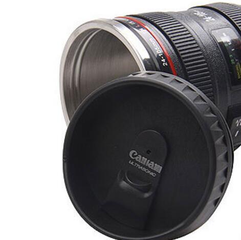 Stainless Steel Camera Lens Cup with Lid