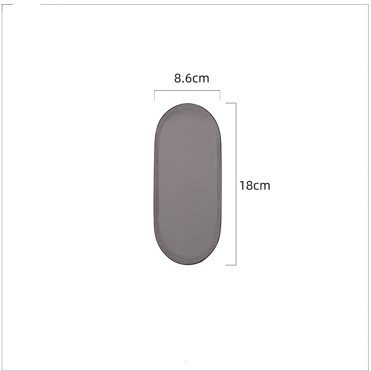 Leather and Stainless Steel Oval Tray Decor