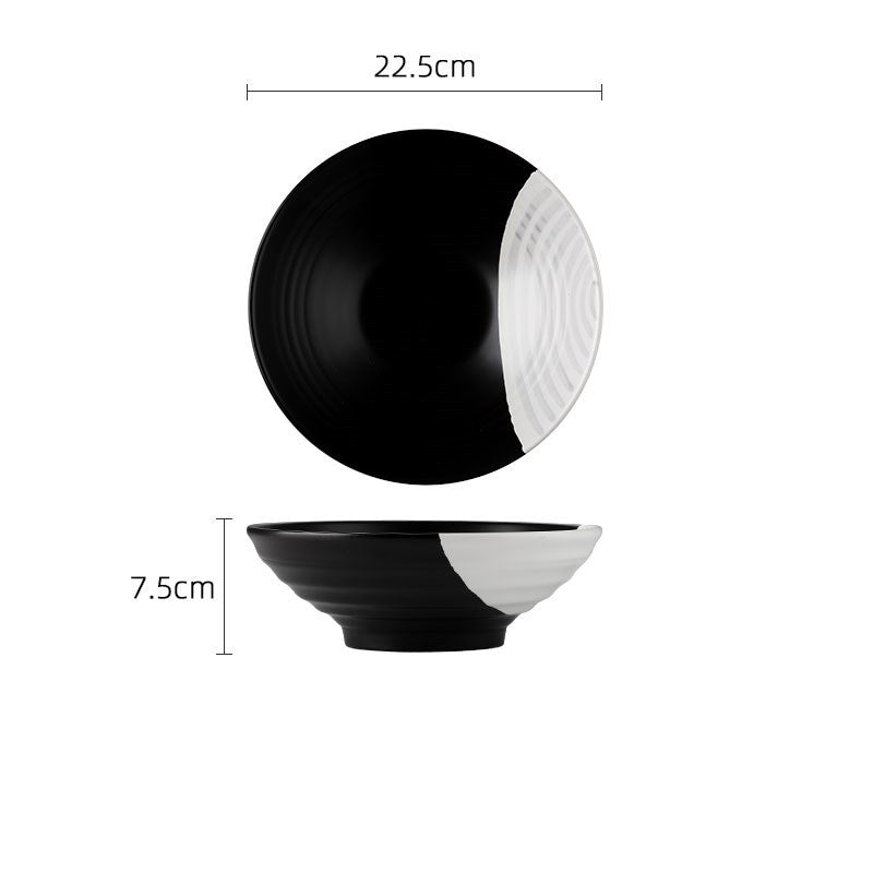 Black And White Ceramic Bowl Set