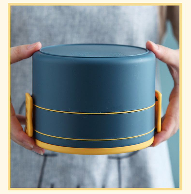 Double-Layered Lunch Box with Cutlery