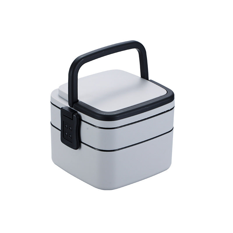 Double-Layered Lunch Box with Cutlery