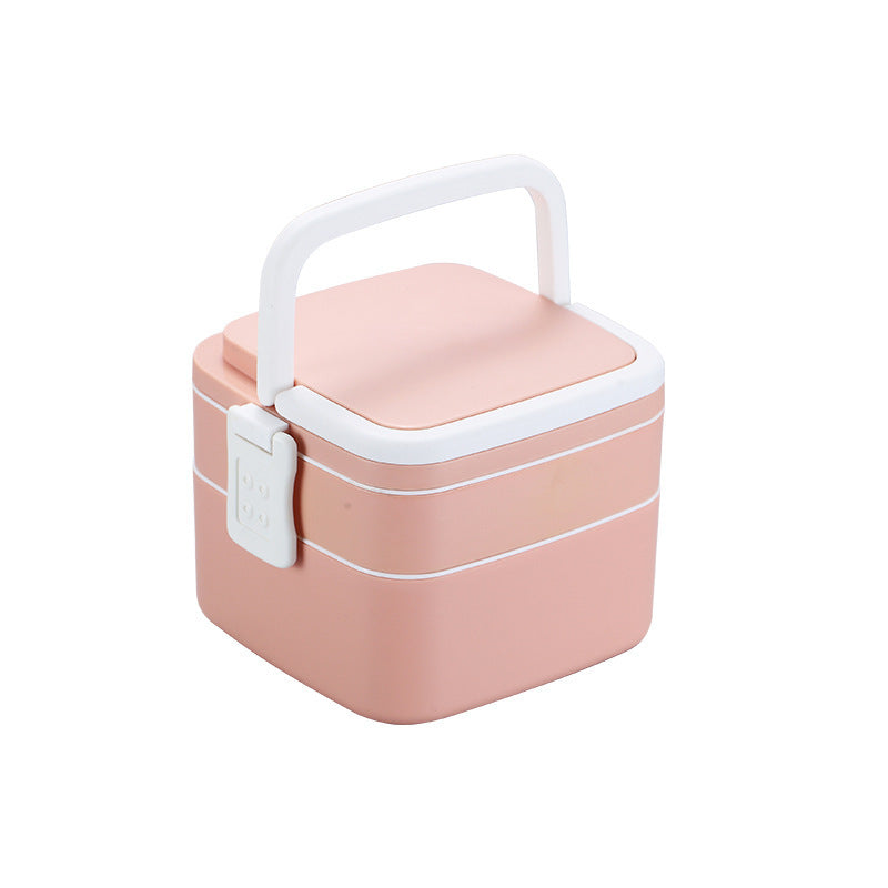 Double-Layered Lunch Box with Cutlery