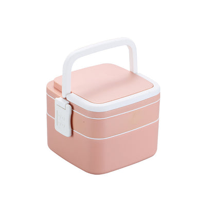 Double-Layered Lunch Box with Cutlery