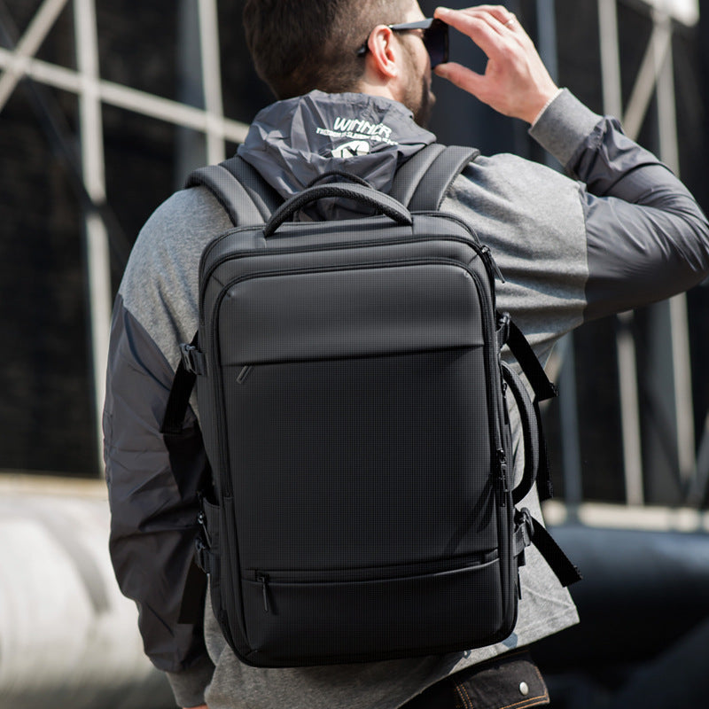 Large Capacity Black Travel Backpack