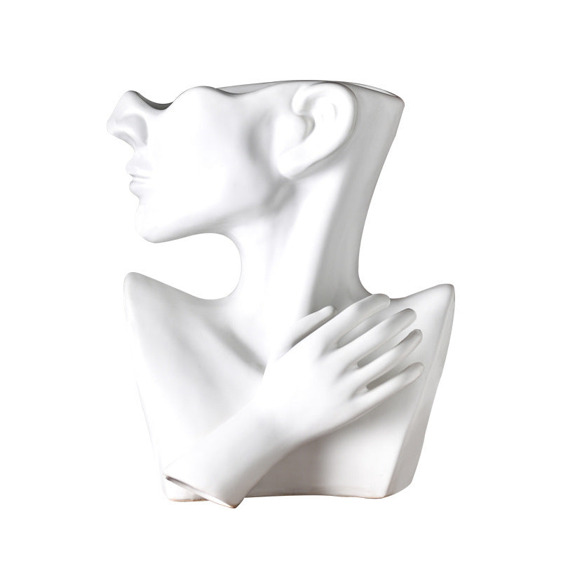 Modern Human Portrait Vase