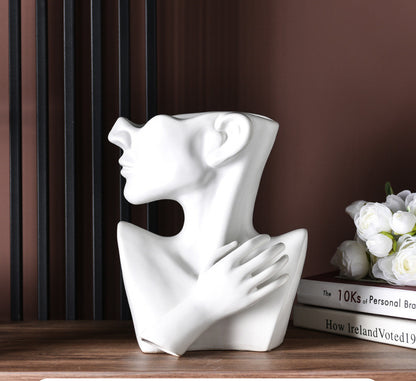 Modern Human Portrait Vase