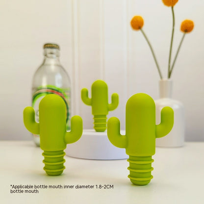 Green Cactus Wine Stopper