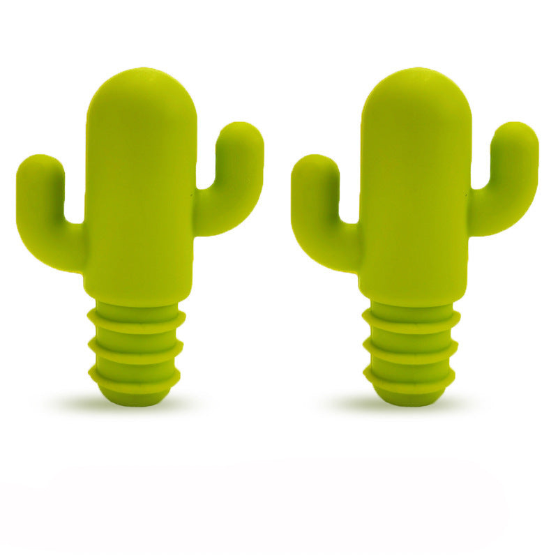 Green Cactus Wine Stopper