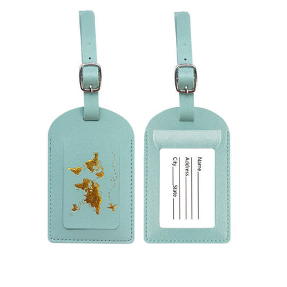 World Map Luggage Tag