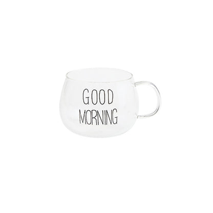 'Good Morning' Large Glass Mug