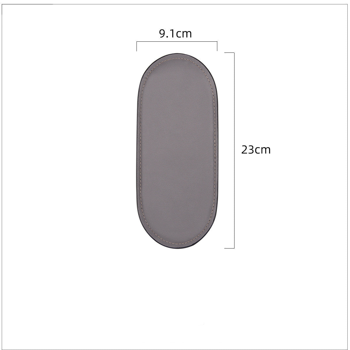 Leather and Stainless Steel Oval Tray Decor