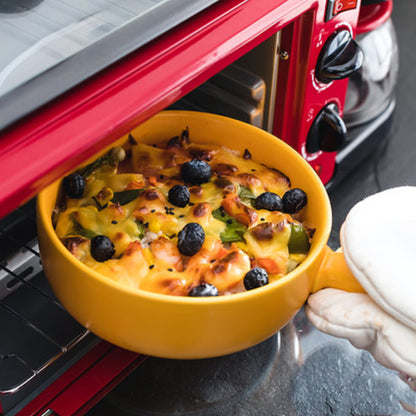 Colorful Ceramic Bowl with Handle Bakeware