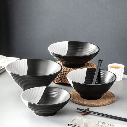 Black And White Ceramic Bowl Set