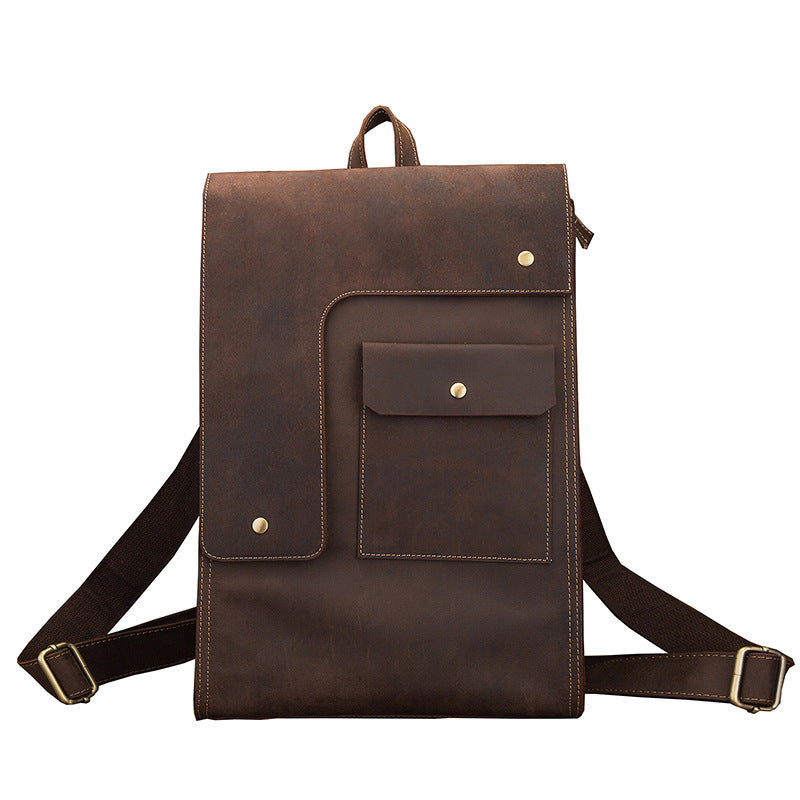 Leather Multi-Pocket Style Backpack