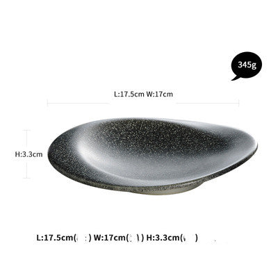 Grey Asymmetrical Oval Bowl Set