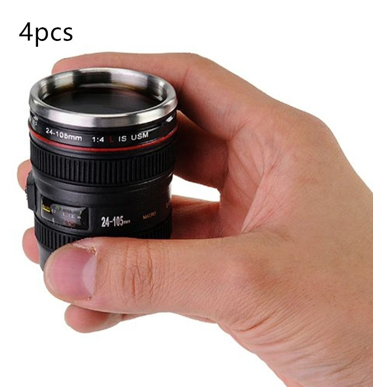 Camera Lens Shot Glass with Lid