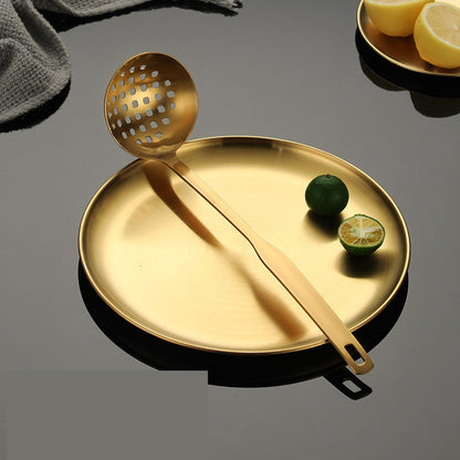 Gold and Silver Ladle and Slotted Spoon