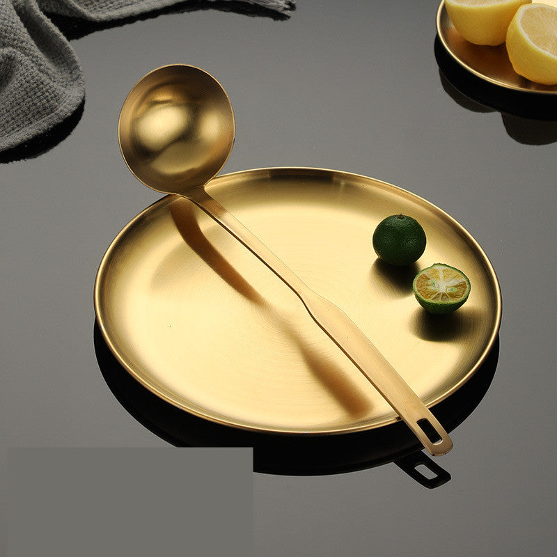 Gold and Silver Ladle and Slotted Spoon