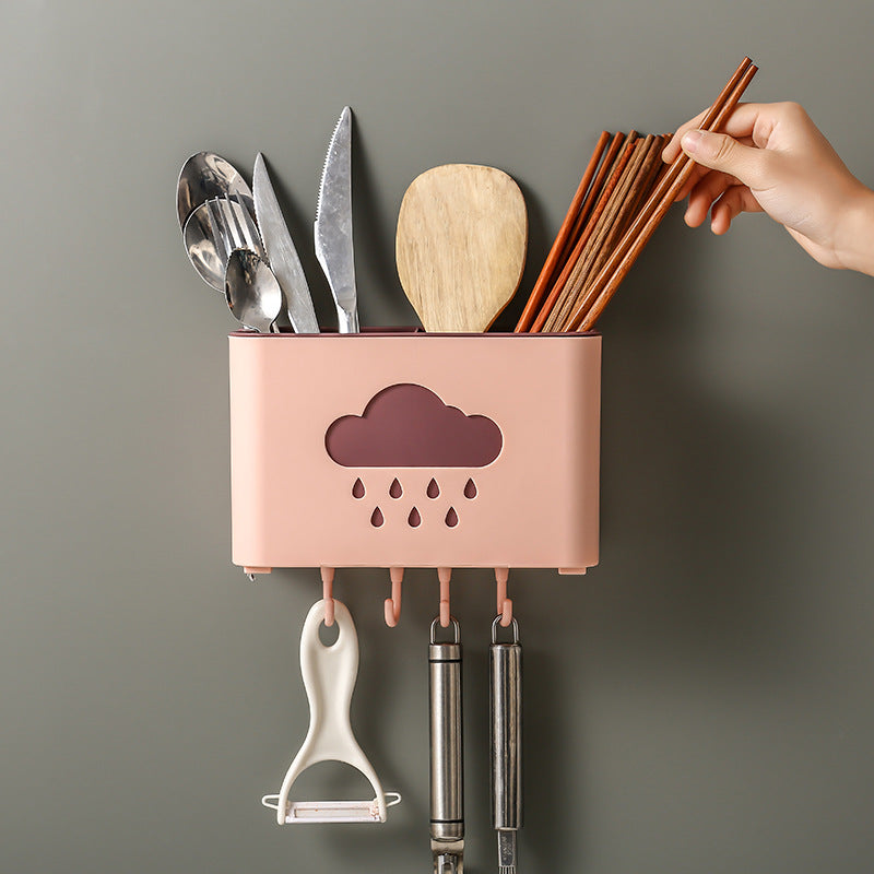 Rain Cloud Wall Utensil Drainer and Rack