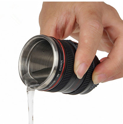 Camera Lens Shot Glass with Lid