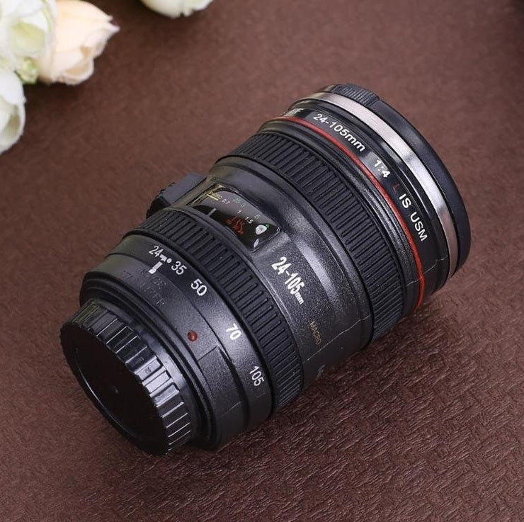 Camera Lens Shot Glass with Lid