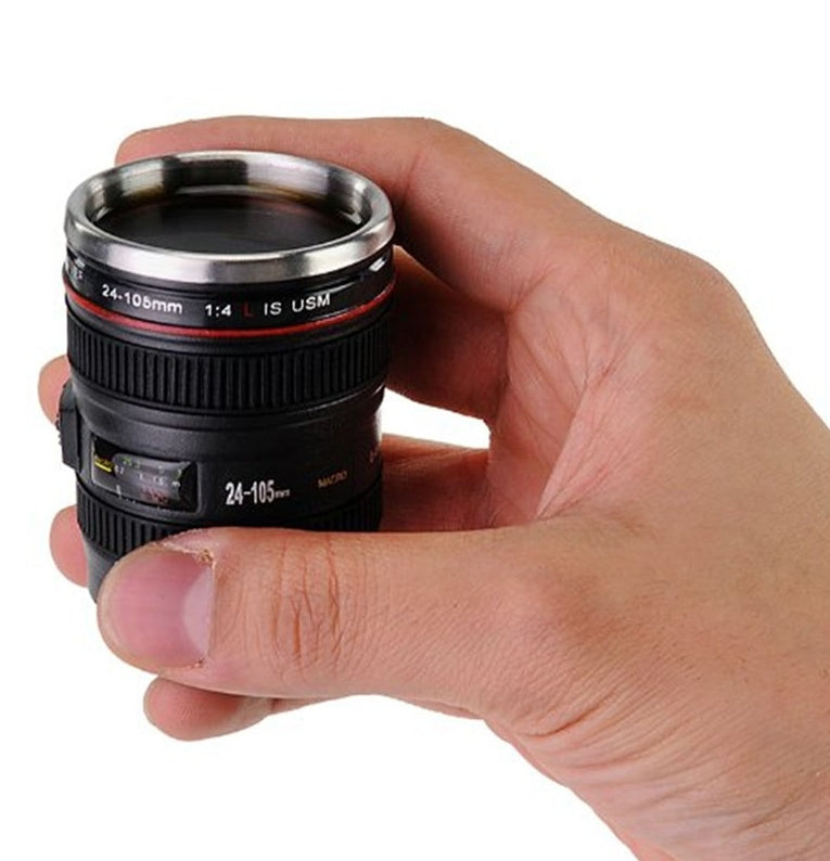 Camera Lens Shot Glass with Lid