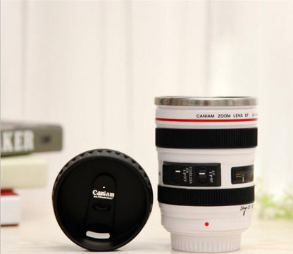 Stainless Steel Camera Lens Cup with Lid