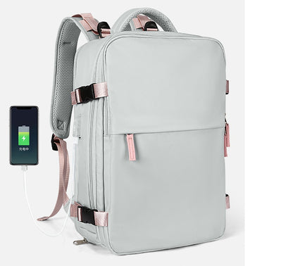 Light Grey Travel Backpack