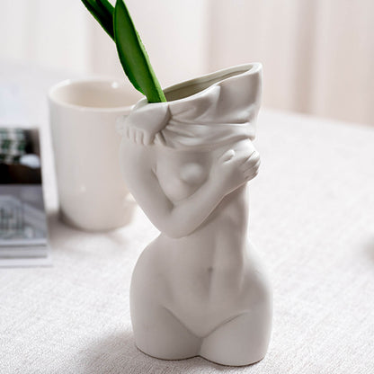 Human Body Ceramic Vase Decor