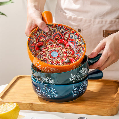 Spanish Style Ceramic Glazed Bowl