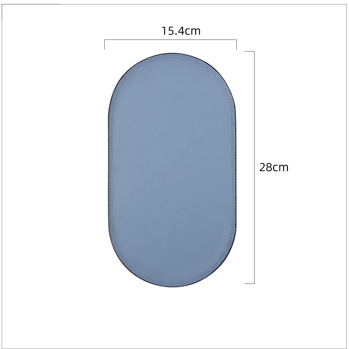 Leather and Stainless Steel Oval Tray Decor