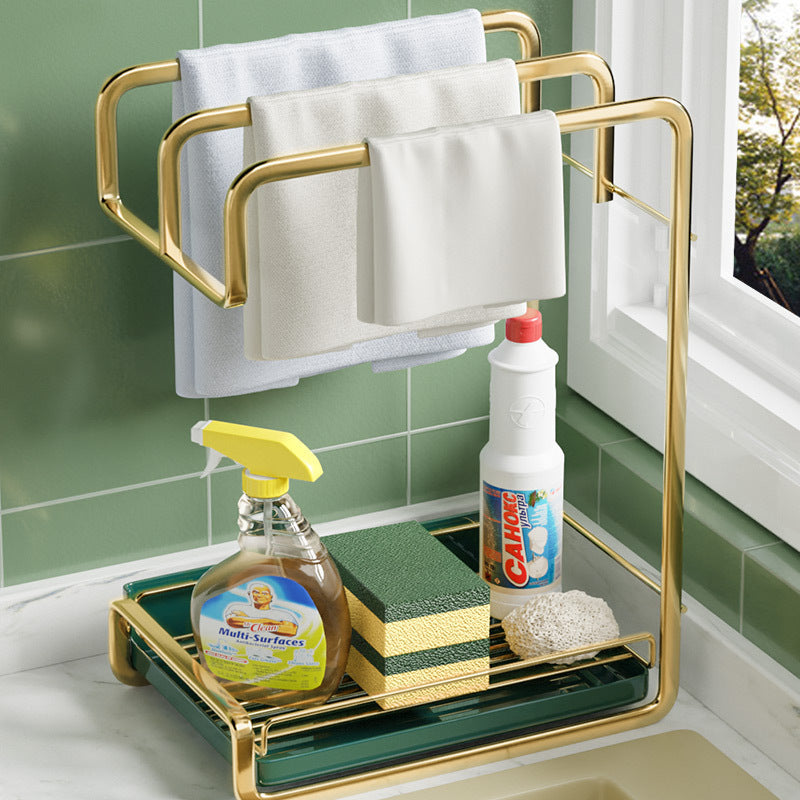 Sink Organizer with Drainer and Towel Rack