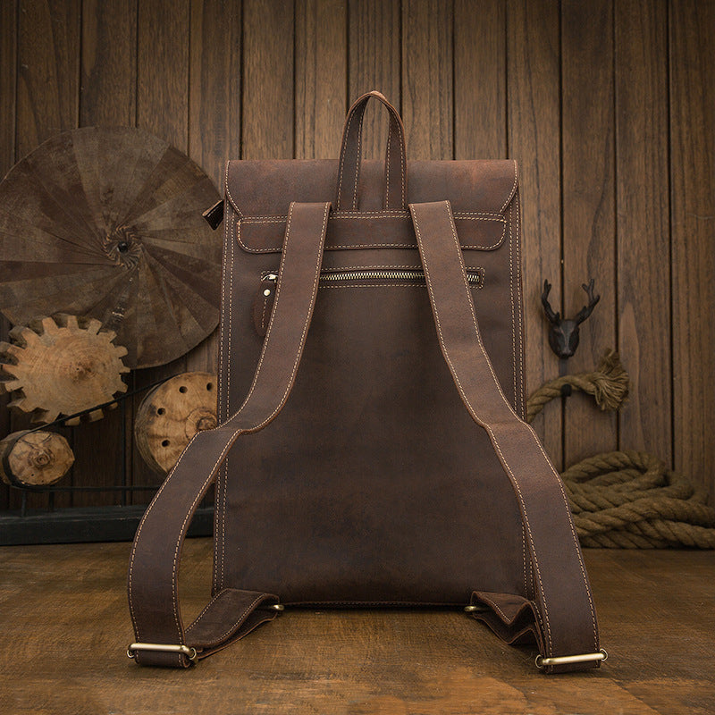 Leather Multi-Pocket Style Backpack