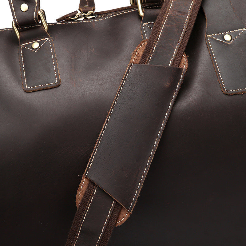 Brown Leather Luxury Travel Bag