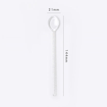 Transparent Colorful Glass Teaspoon