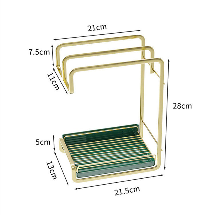 Sink Organizer with Drainer and Towel Rack