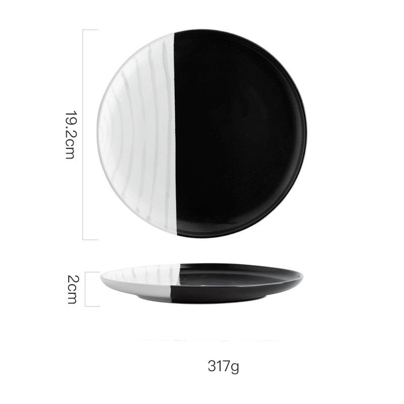 Black And White Ceramic Dining Set