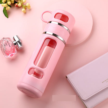 Heat Resistant Glass Bottle with Removable Tea Strainer