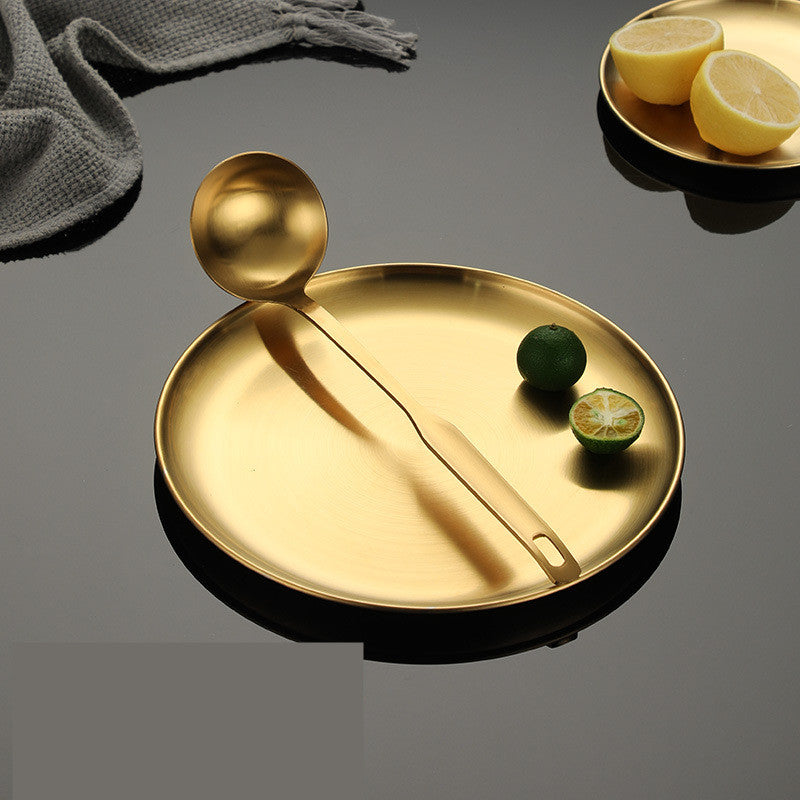 Gold and Silver Ladle and Slotted Spoon